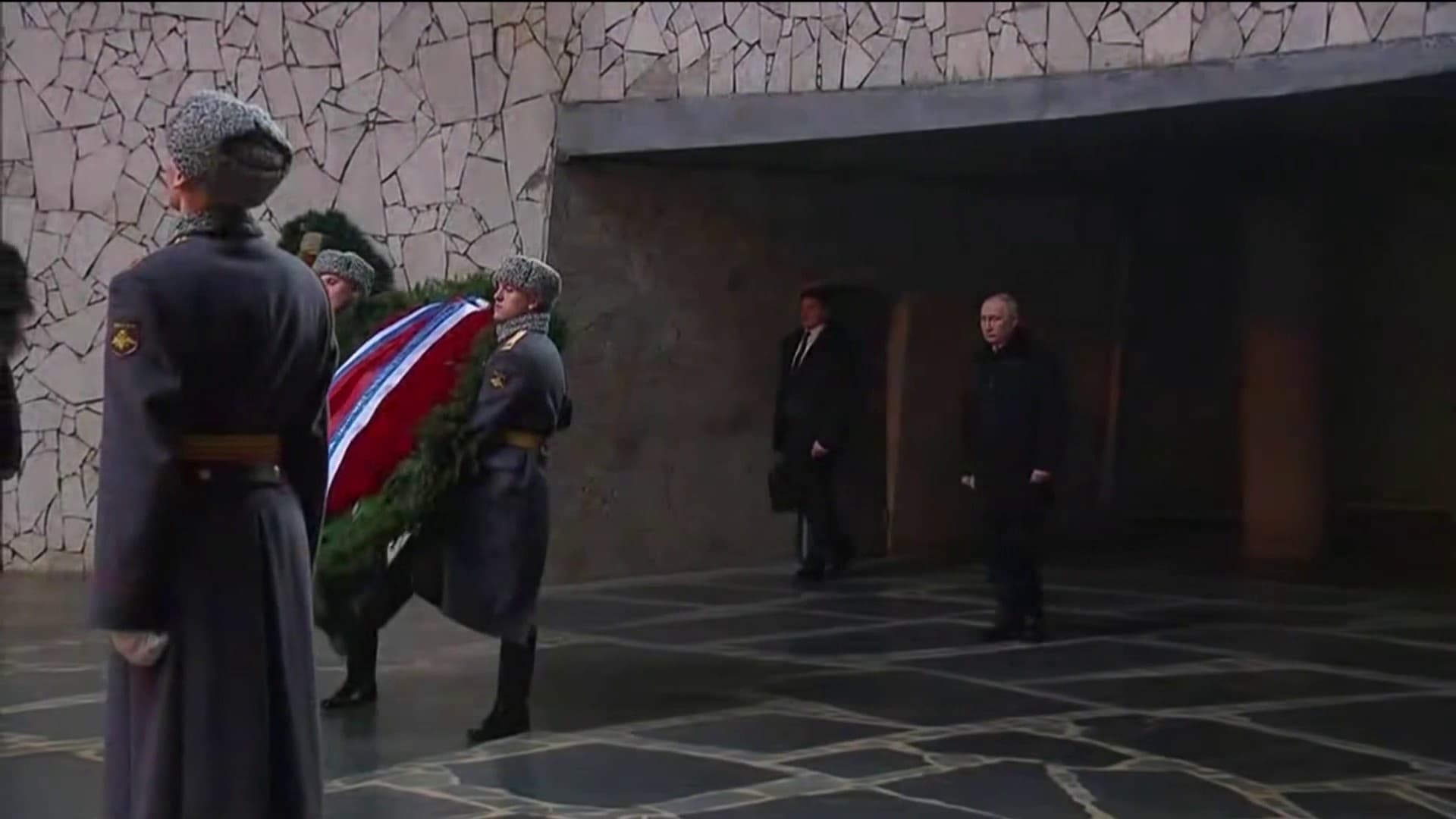 Vladimir Poutine à Volgograd le 2 février 2023. 