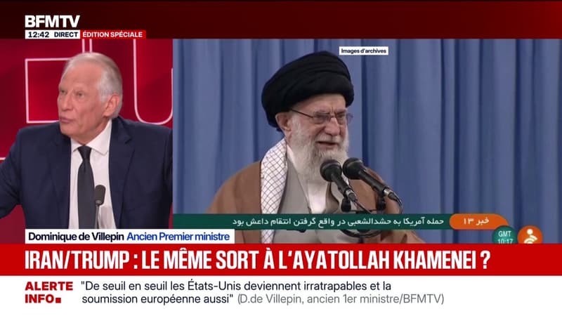 Manifestations en Iran: "Les Iraniens doivent agir eux-mêmes [...] Toute ingérence serait contre-productive", affirme Dominique de Villepin