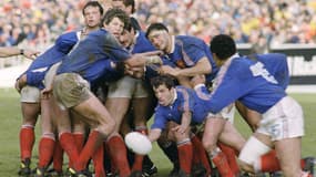 Éric Champ et Pierre Berbizier avec le XV de France lors de la Coupe du monde de rugby 1987