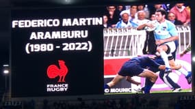L'hommage du stade de France à Federic Aramburu