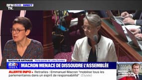 Pour Nathalie Arthaud, l'adoption de la réforme des retraites serait un "bras d'honneur à 40 millions de travailleurs"