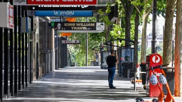 Une rue d'Adélaïde déserte après la mise en place du confinement mercredi.