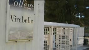 Un portique à l'entrée du collège Virebelle de La Ciotat (Bouches-du-Rhône). 