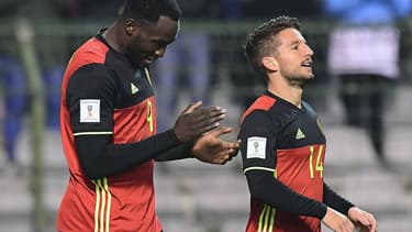 Romelu Lukaku et Dries Mertens