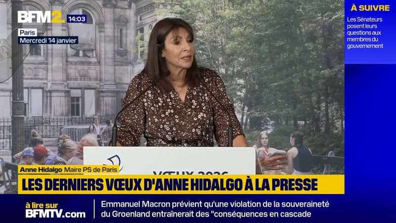 "Le vélo a gagné sur la voiture", se félicite Anne Hidalgo, lors de ses derniers voeux à la presse en tant que maire de Paris