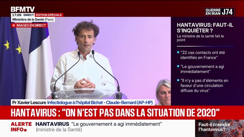Hantavirus: “L’homme s’infecte essentiellement par les rongeurs”, explique Xavier Lescure, infectiologue à l’hôpital Bichat - Claude-Bernard