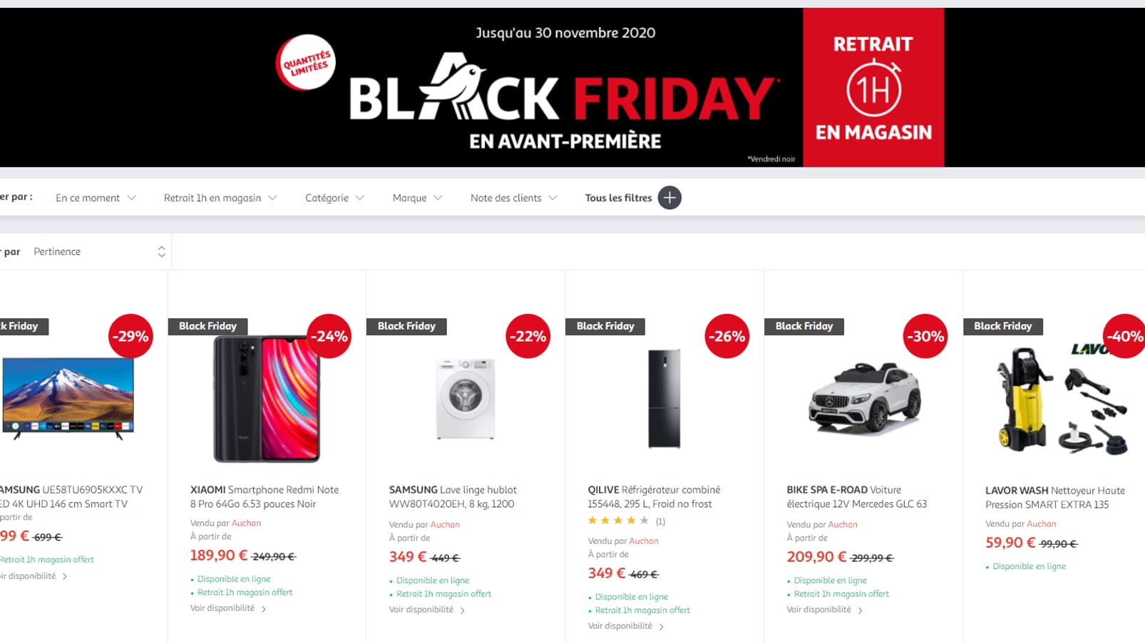 Le black Friday chez Auchan