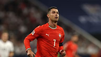 L'attaquant du Portugal Cristiano Ronaldo face à l'Allemagne le 4 juin 2025