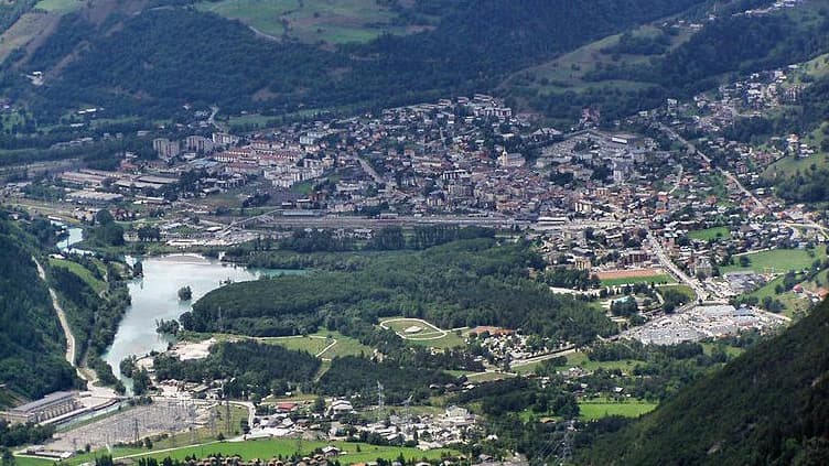 Vue aérienne de Bourg-Saint-Maurice