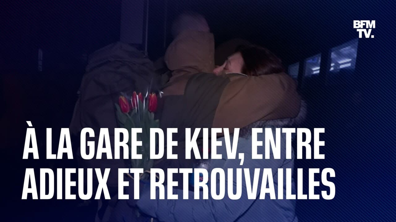 À la gare de Kiev, entre retrouvailles émouvantes et séparations