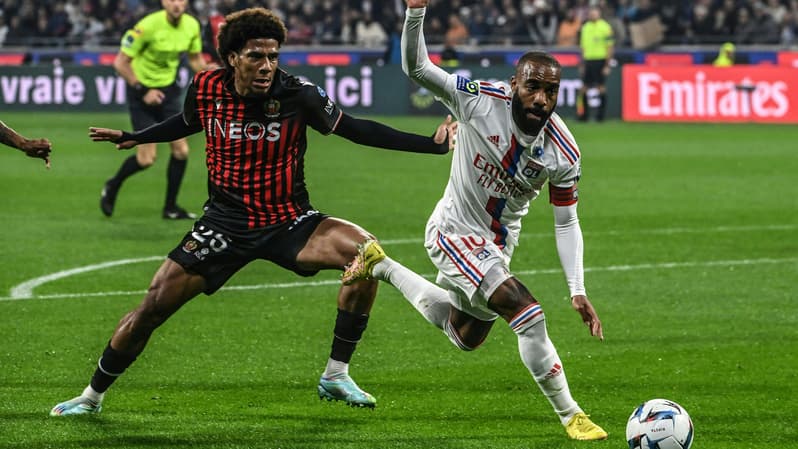 Lacazette buteur contre Nice (1-1). 