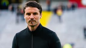 Yannick Cahuzac pendant un match de Lens en Ligue 1, avril 2023