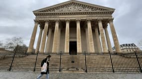 L'Église de la Madeleine (8e arrondissement), dont la façace rénovée est inaugurée ce mercredi 3 avril 2024.