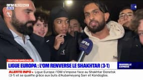OM-Shakhtar: les supporters marseillais heureux et fiers à la sortie du stade Vélodrome