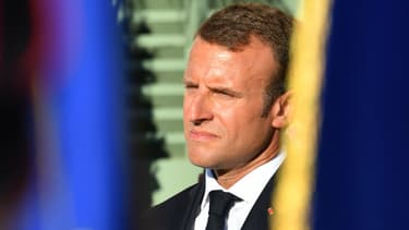 Emmanuel Macron le 17 août 2018 à Bormes-les-Mimosas