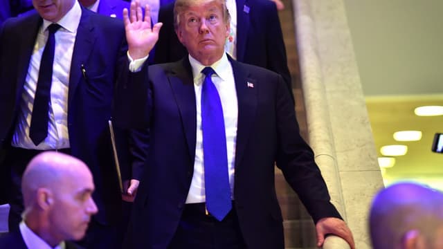 Donald Trump, à son arrivée à Davos.