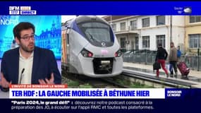 Béthune: la gauche se mobilise pour alerter sur l'état de la ligne de TER