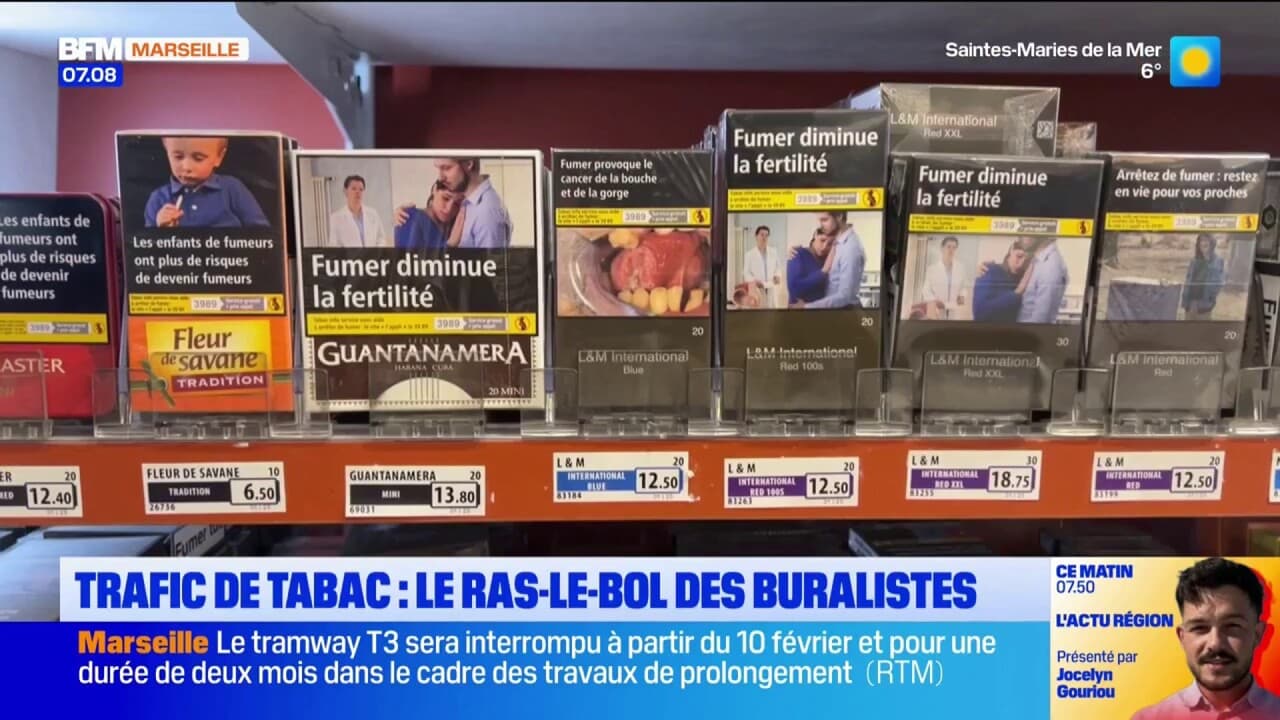 Marseille: les buralistes dénoncent une concurrence déloyale de la contrebande