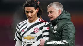 Edinson Cavani et Ole Gunnar Solskjaer