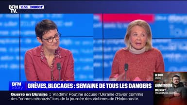 Retraites: Nathalie Arthaud "souhaite" une grève qui dure, Sophie de Menthon lui répond souhaiter "que le pays fonctionne"