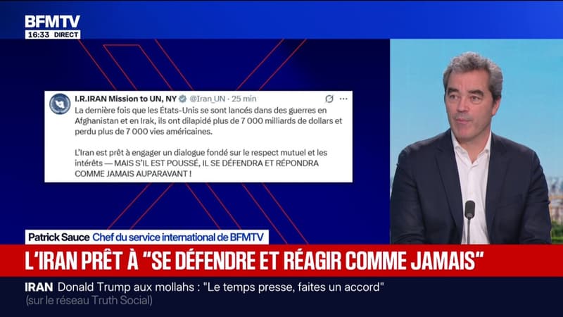 L'Iran est prêt à "se défendre et réagir comme jamais", a déclaré la représentation iranienne à l'ONU sur X