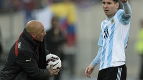 Jorge Sampaoli et Lionel Messi (Argentine)