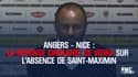 Angers-Nice : la réponse cinglante de Vieira sur l'absence de Saint-Maximin