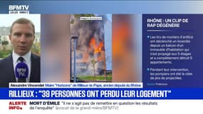 Immeuble en feu en marge d'un tournage d'un clip de rap: "39 personnes ont perdu leur logement hier (...) elles ont été relogées", affirme Alexandre Vincendet, maire Horizons de Rillieux-la-Pape