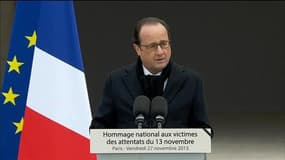 Hollande "promet" de tout faire pour "détruire l'armée des fanatiques" de Daesh