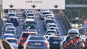 Sur l'autoroute A7 près de Lyon le 31 juillet 2021 