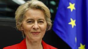 La présidente de la Commission européenne, Ursula von der Leyen, le 14 septembre 2021 à Strasbourg