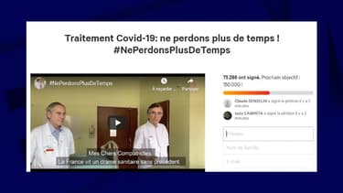 La page d'accueil de la pétition
