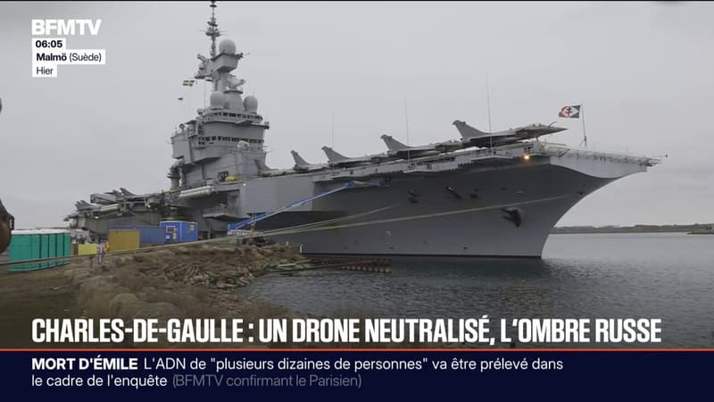 Un drone "probablement" russe neutralisé alors qu'il se dirigeait vers le porte-avions Charles de Gaulle