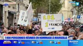 Marseille: 1.800 personnes réunies en hommage aux victimes du 7 octobre en Israël