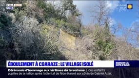 Éboulement à Coaraze: deux habitations évacuées, la D15 fermée