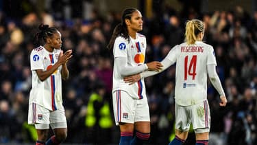 La déception des Lyonnaises après leur élimination en quart de finale de la Ligue des champions féminine