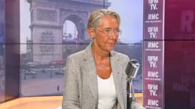 La ministre du Travail, Elisabeth Borne, sur BFMTV-RMC, le 30 août 2021.