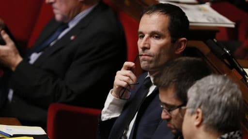 Benoit Hamon le 17 février 2015 à l'Assemblée nationale à Paris
