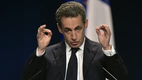 Nicolas Sarkozy, le 25 novembre 2015, lors d'un meeting en banlieue de Strasbourg.