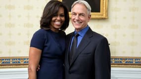 MIchelle Obama avec la star de la série "NCIS"