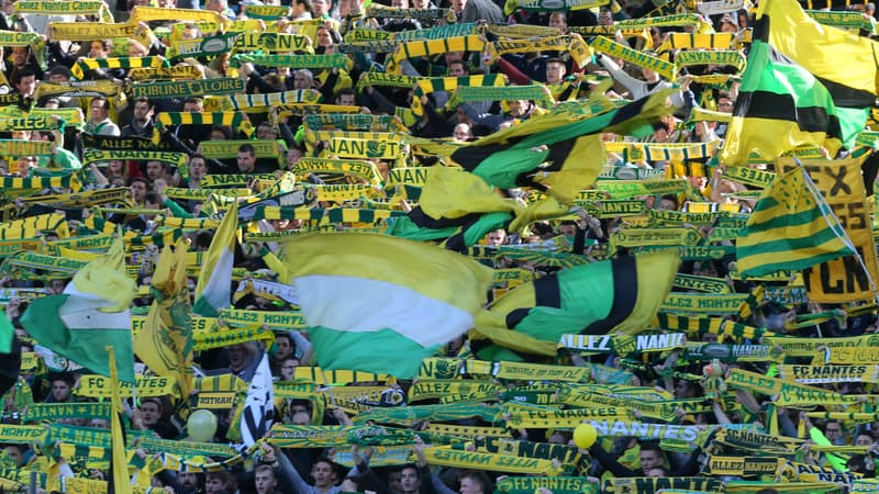 Les supporters nantais de la tribune Loire