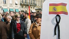 Une manifestation lors des attentats de Madrid en 2004 (image d'illustration).