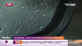 Sécheresse : l'état des nappes phréatiques reste bas 