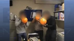 Trois jeunes Britanniques s'amusent à inhaler du gaz hilarant, dans une vidéo postée sur les réseaux sociaux.