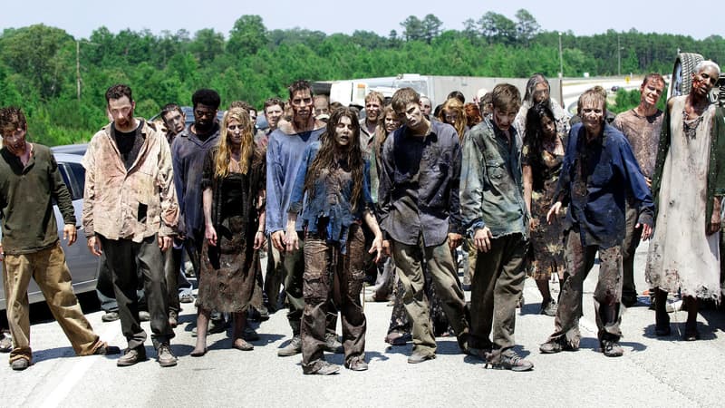 Des zombies dans la série "The Walking Dead".