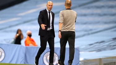Zinédine Zidane et Pep Guardiola.