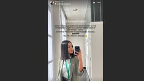 Story Instagram d'Oumi Rayane, la compagne de Remco Evenepoel
