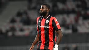 Jérémie Boga lors du match Nice-Fribourg (1-3, Ligue Europa), le 6 novembre 2025