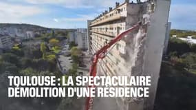 La spectaculaire démolition d'une résidence à Toulouse 