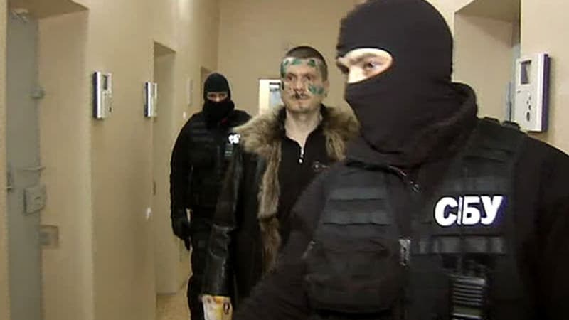 Capture d'écran non datée de Channel One montrant Adam Osmaïev à Odessa, en Ukraine